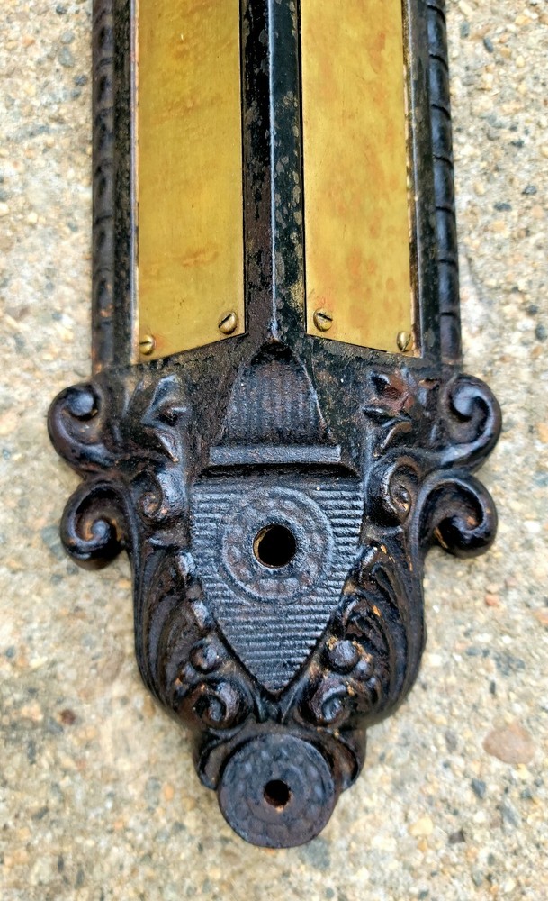 Antique Vertical Elevator Floor Cage Indicator C1880 Early IRON/BRASS