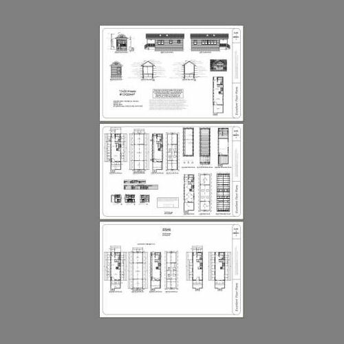 10x28 Tiny House -- 476 sq ft -- PDF Floor Plan -- Model 4F