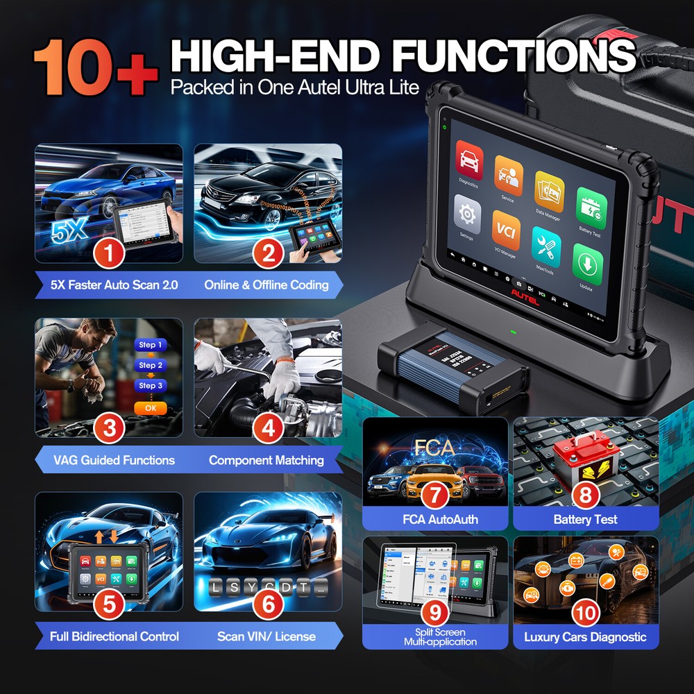 2025 Autel MaxiSys ULTRA Lite MS919 Diagnostic Scanner Advanced VCMI Programming