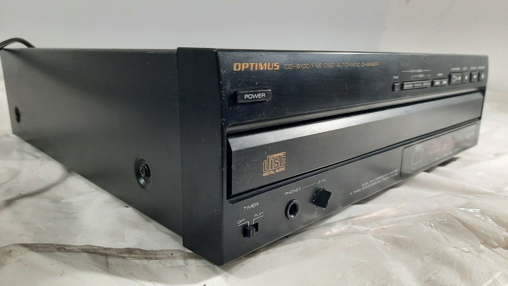 Optimus CD-6100 5-CD Automatic Carousel Disc Changer Tested works 100%