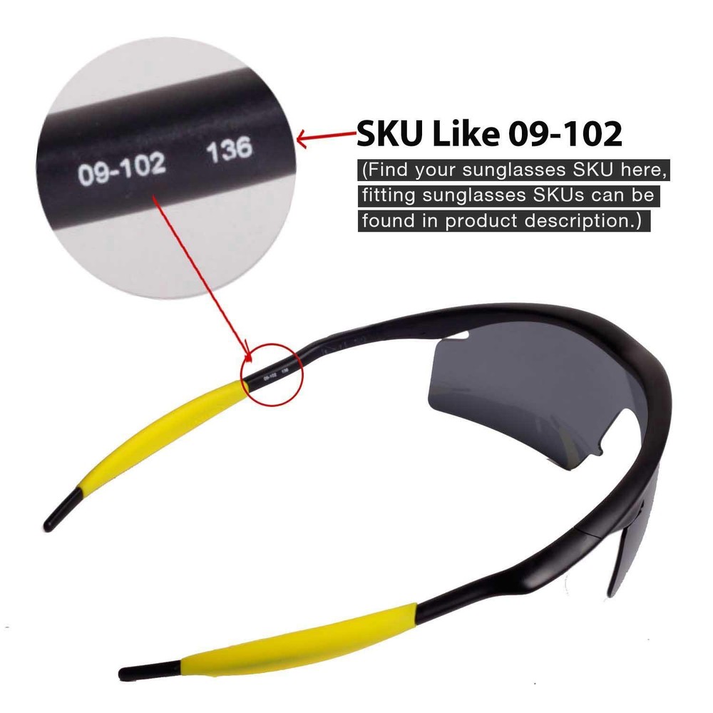 Walleva Polarized Black Replacement Lenses For Oakley M Frame Strike Sunglasses