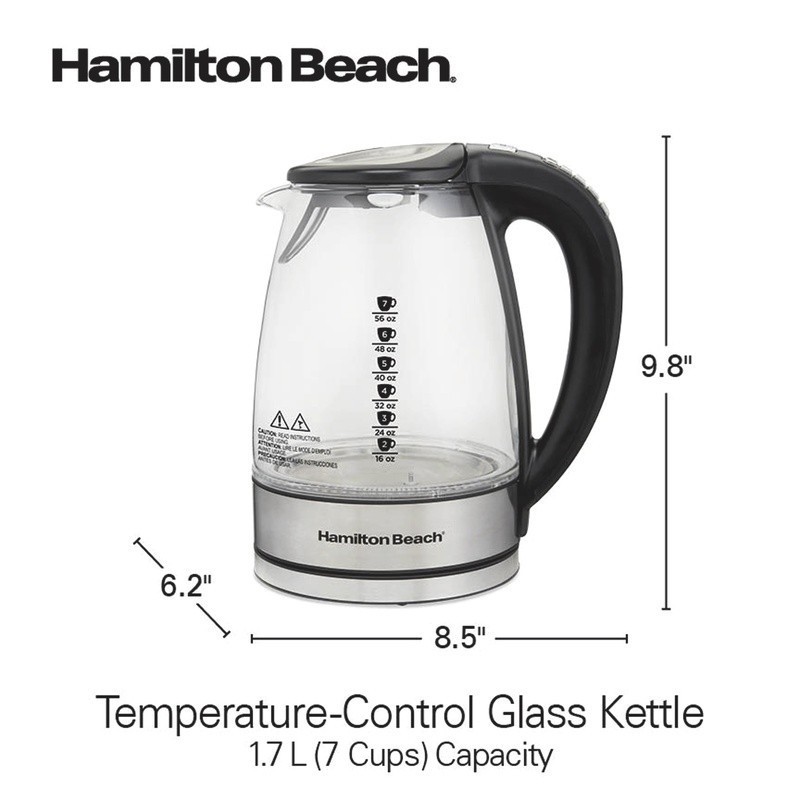 Temperature Control Glass Kettle 1500W Auto Shutoff Fast Boil Keep Warm New