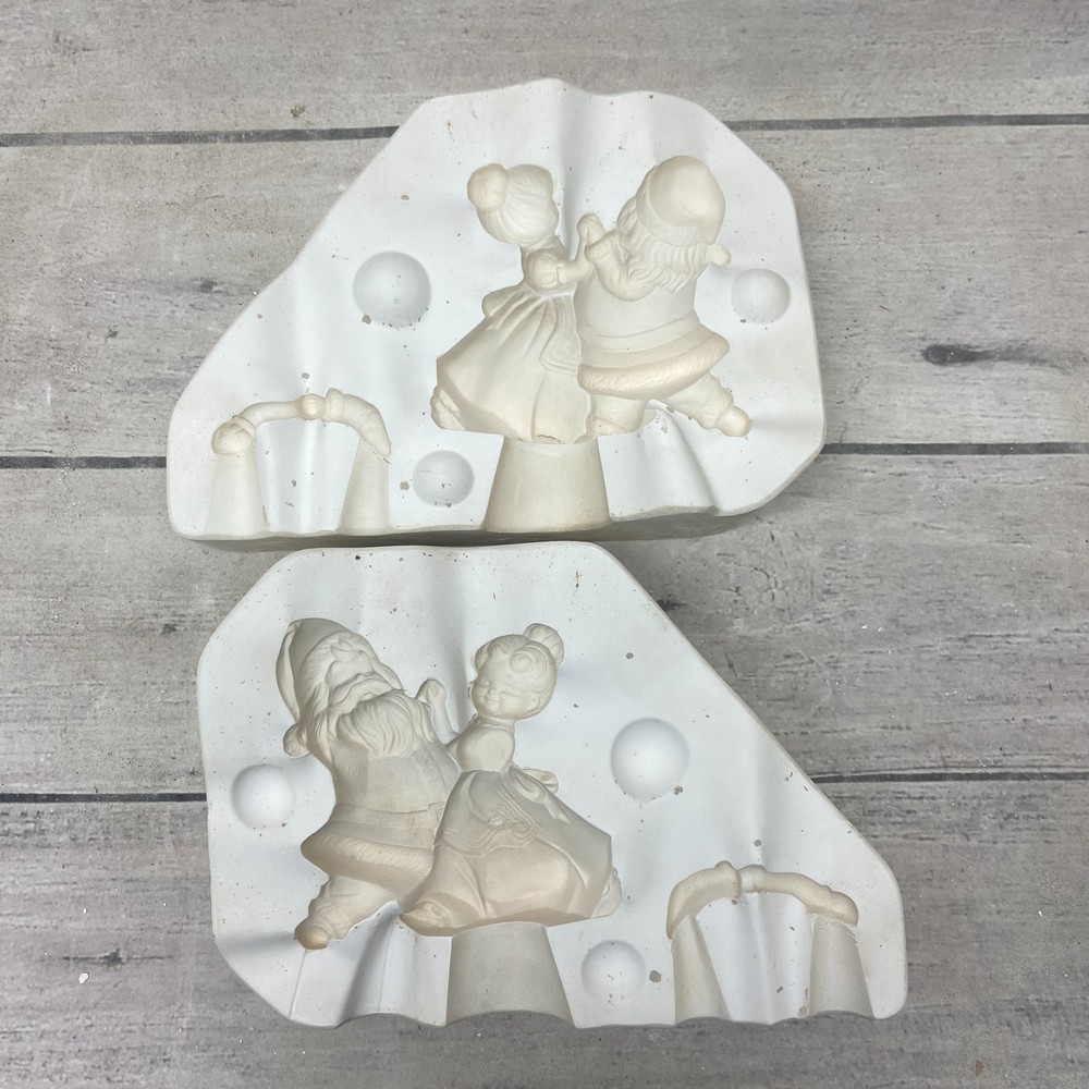 Cramer Ceramic Casting Mold Dancing Clauses Christmas Santa #300