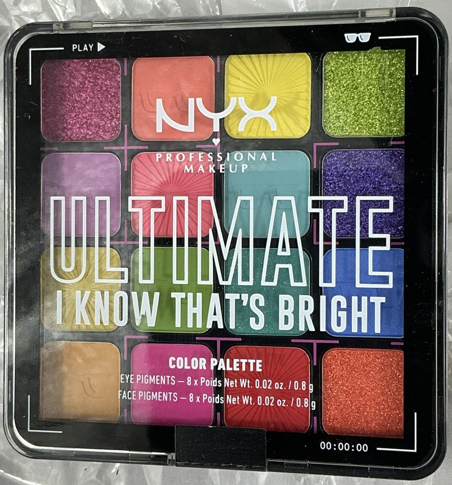 NYX Ultimate 'I Know That's Bright' 16 Panel Multicolor Eye Shadow Palette