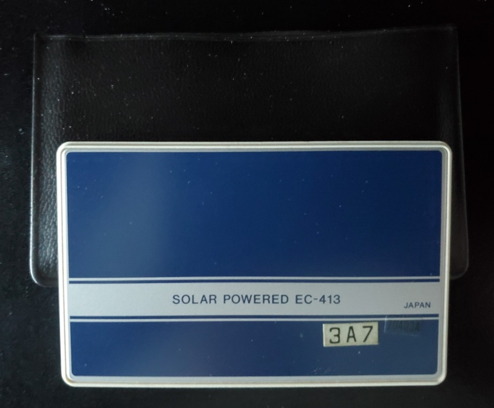 Radio Shack EC-413, Solar-Powered Calculator ~ Micro Thin with Case, Japan