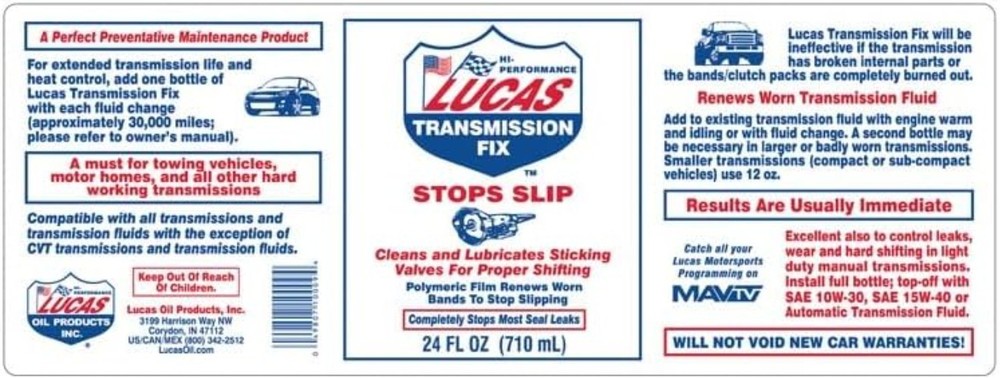 10009 Transmission Fix - 24 Ounce, White