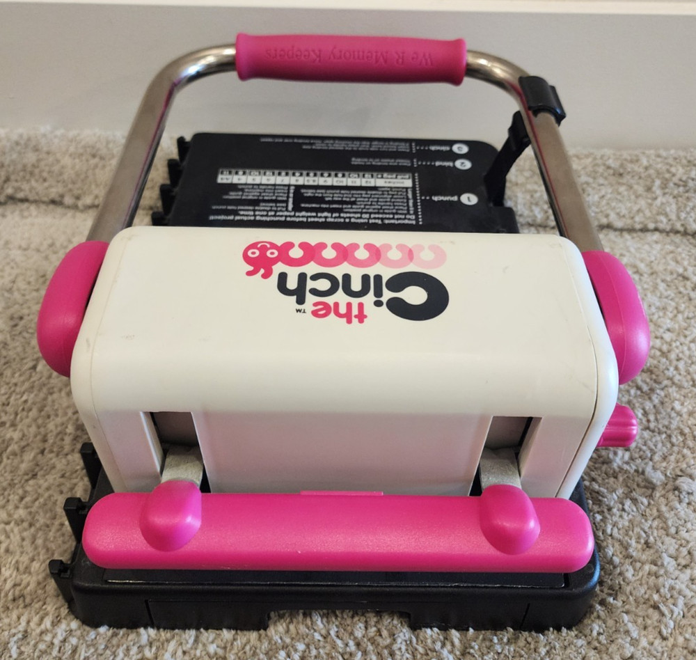 We R Memory Keepers The Cinch Book Binding Machine Pink & White