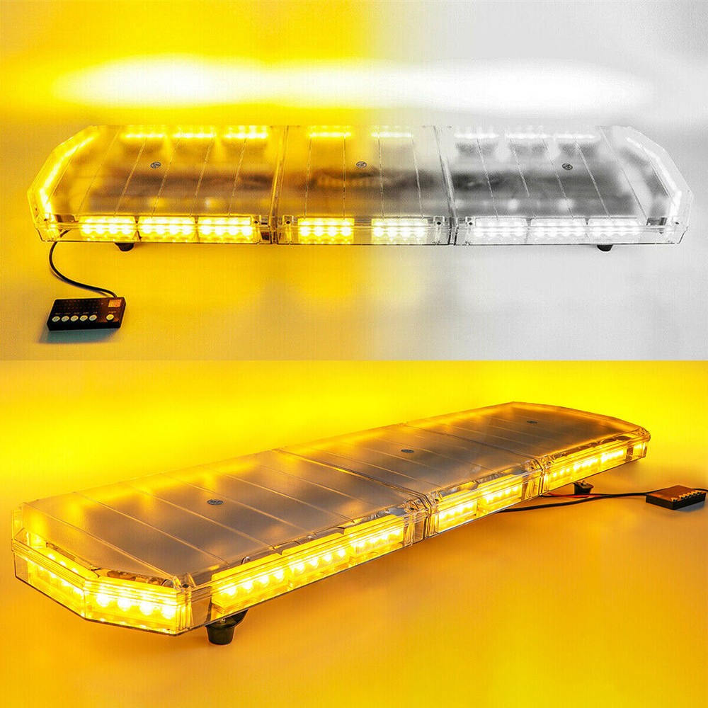48" 88 LED Strobe Light Bar Amber Emergency Warn Beacon Tow Truck Response 12V