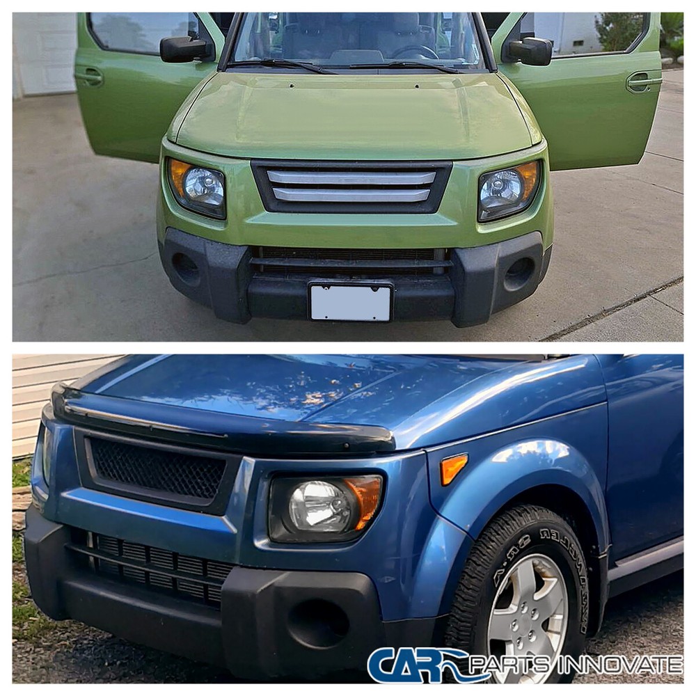 Fits 2003-2008 Honda Element Black Headlights Left+Right Pair Assembly 03-08