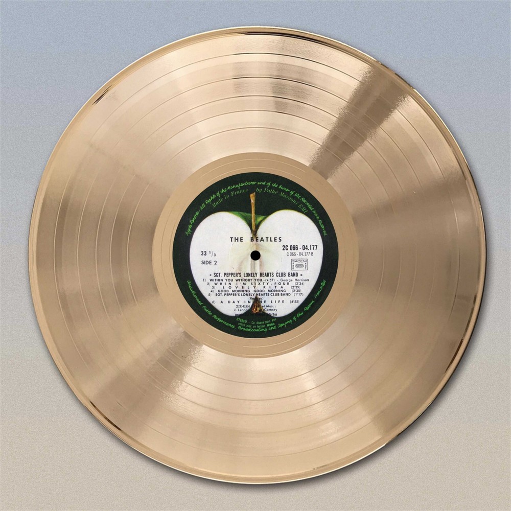 Beatles "When I'm 64"  Gold LP Record wall art
