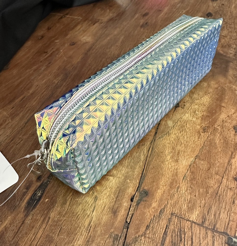 Iridescent Embossed Pencil Pouch
