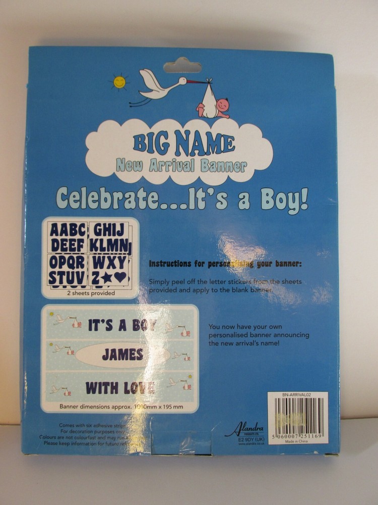 It's a Boy New Arrival Banner (Personalise yourself)