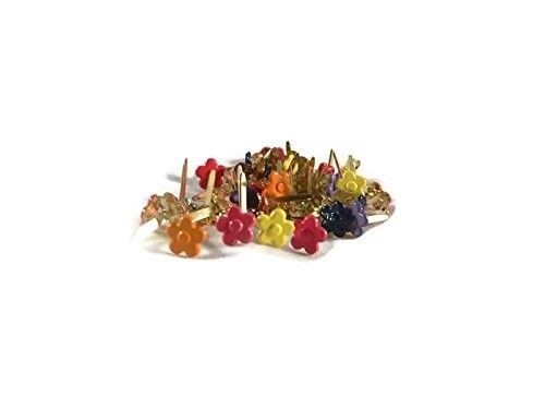 Bright Colored Flower Brads