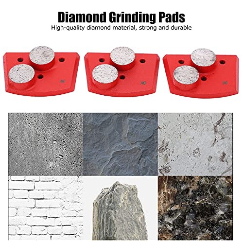 3PCS Trapezoid Diamond Grinding Pads 2-Cylinder Teeth Scraper for Granite