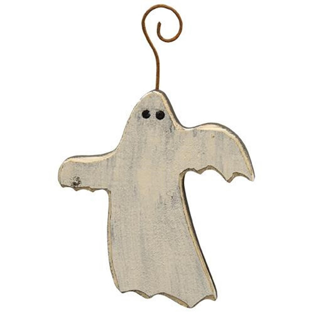 33855 Wood Ghost Ornament