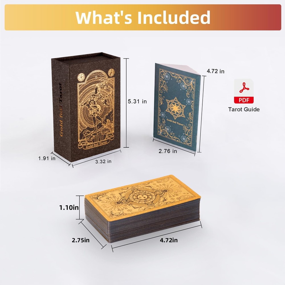 Tarot Cards Deck, Luxury Tarot Card Deck, Splendid Classic Tarot Deck, Durabl...