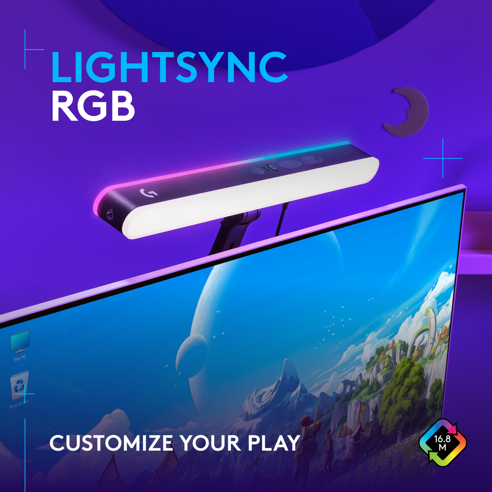 Logitech - Litra Beam LX Premium Dual-Sided RGB LED Streaming Light With True...