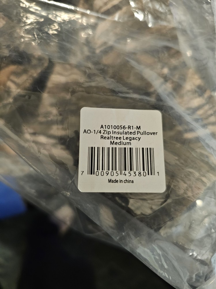 AVERY OUTDOORS 1/4 ZIP CAMO INSULATED PULLOVER Real Tree Legacy - Medium