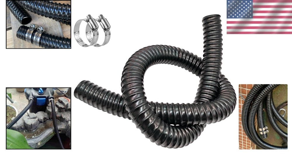 Flexible Plastic Drain Hose - 1.25" ID, 10 Ft