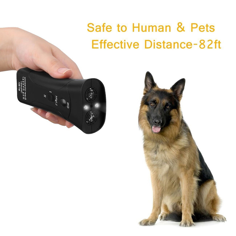 Dog Chaser Anti Barking Trainer LED Flashlight Training Repeller P1Z2