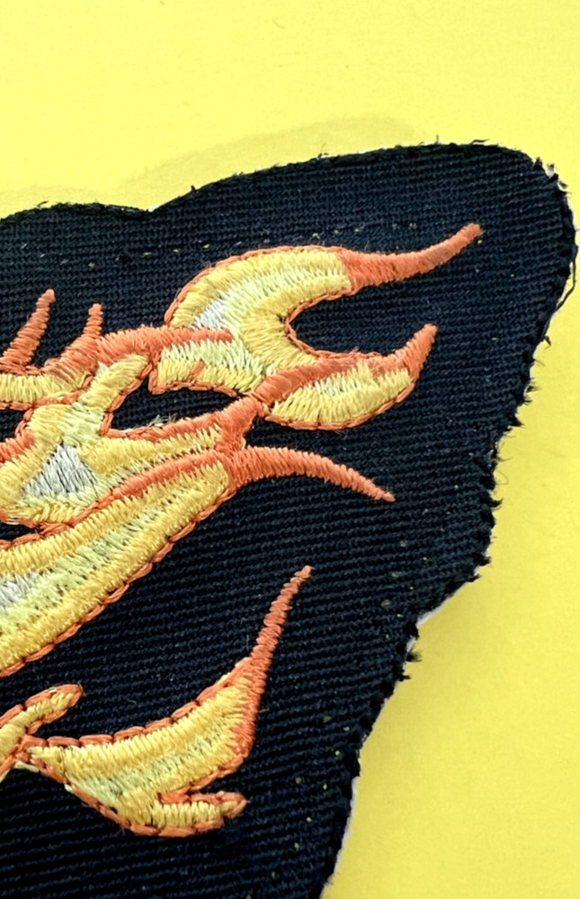 FIRE and EAGLE Patch 4.5"x11.75" ~ Bird Fire ~ Iron On or Stitch