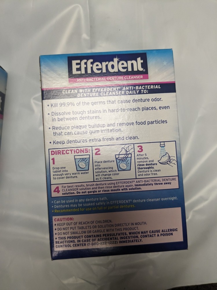 Efferdent Denture Cleanser Tablets, Complete Clean, 102 Tablets