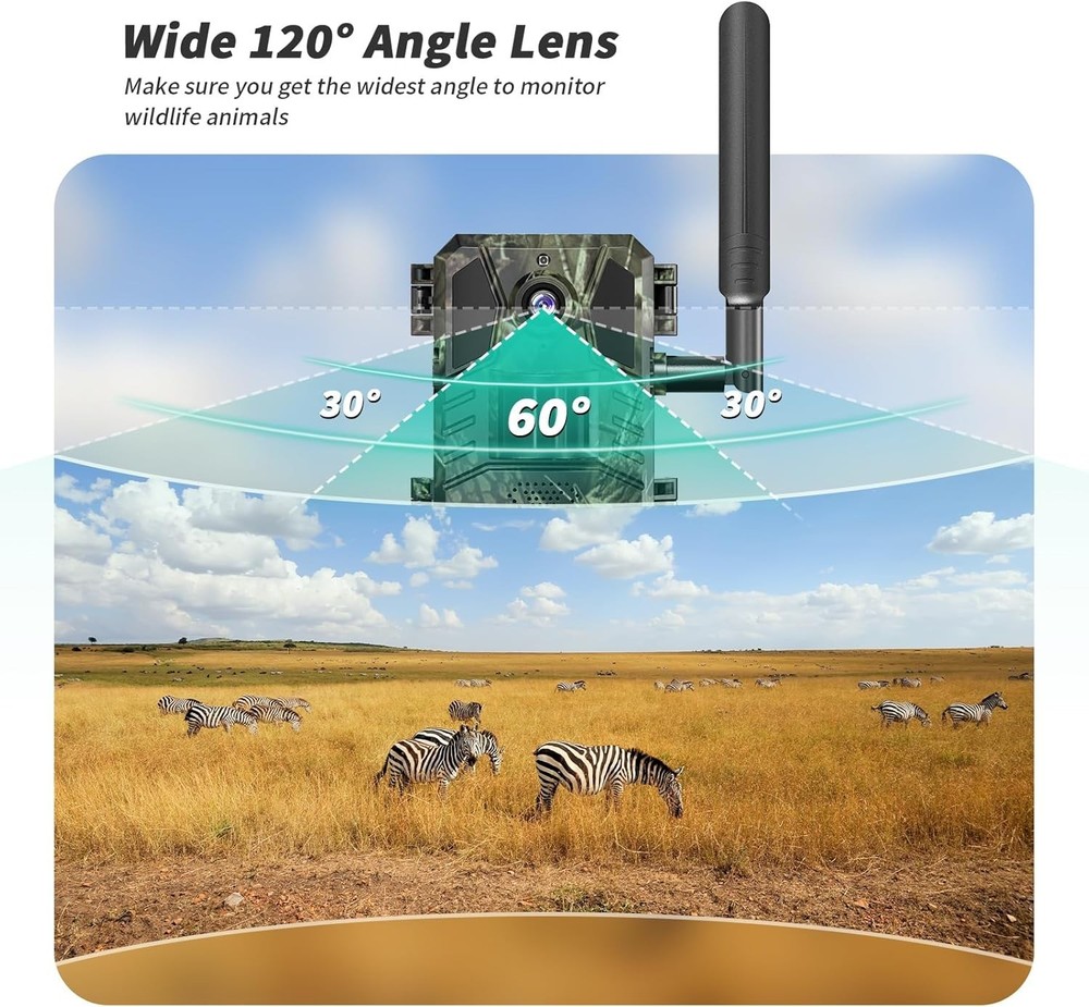 Live Streaming 4G LTE Cellular Trail Camera with Night Vision & SIM Card