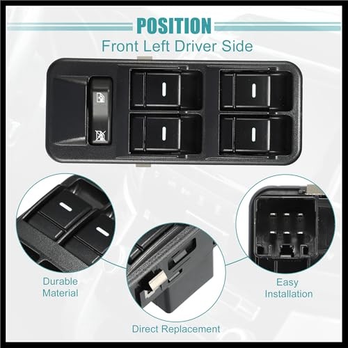 Front Left Driver Side Master Power Window Switch Fit for Land Rover LR3 -
