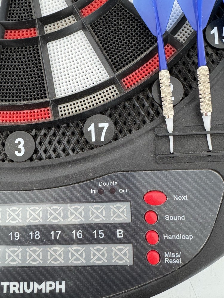 Triumph Electronic Dart Board with Soft Tip Darts and Digital Scoring