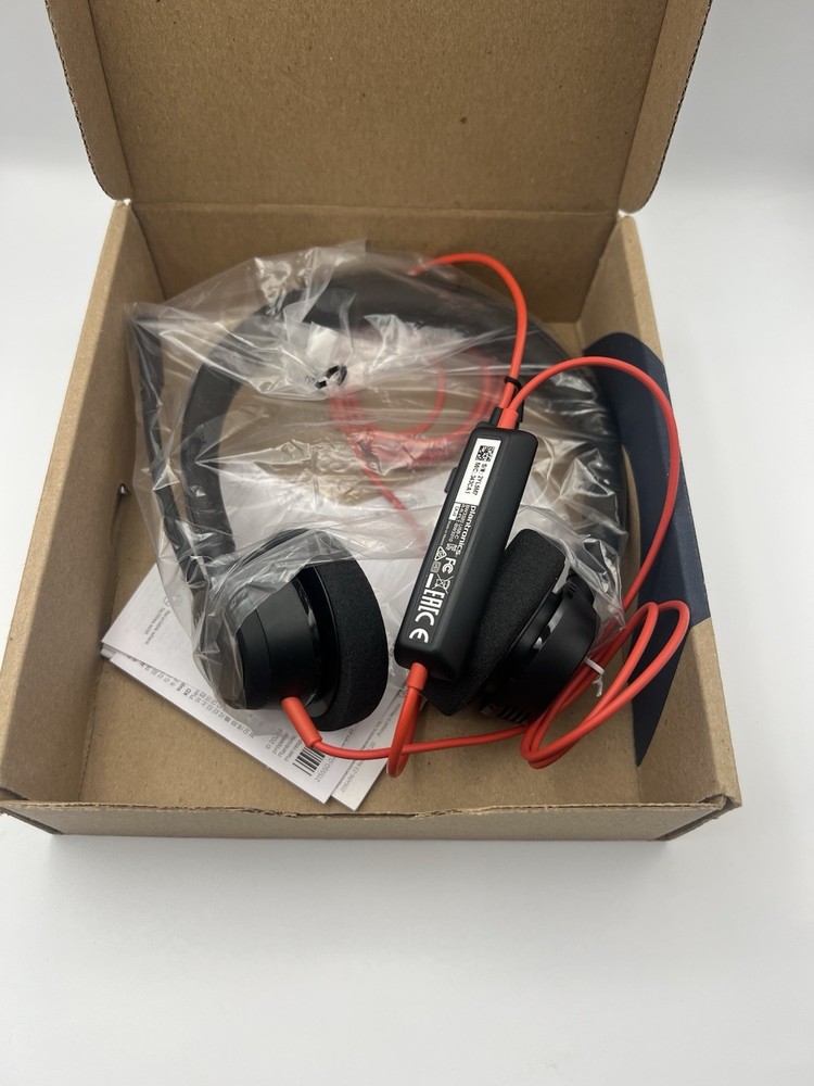Poly Blackwire 3320 Wired USB Headset – USB-A & USB-C – New Open Box