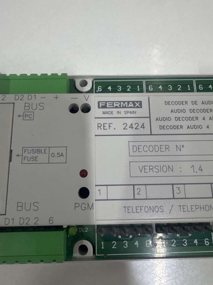 LOT OF 2 PCs FERMAX 4/W MDS AUDIO DECODER REF 2424