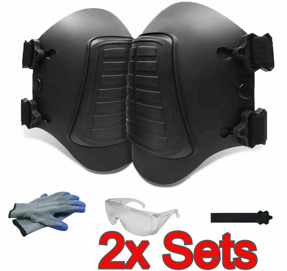Kingwork Professional Work Knee Pads Pair Heavy Duty Construction Foam Padding
