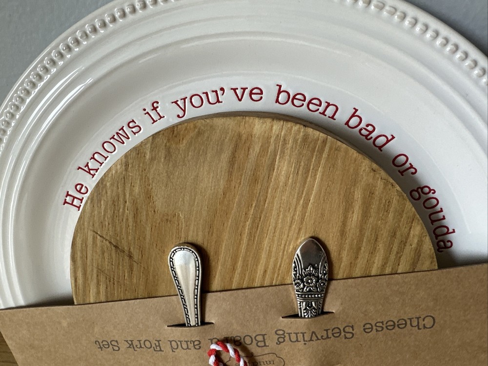 Mudpie CIRCA CHEESE PLATE AND BOARD SET Holiday