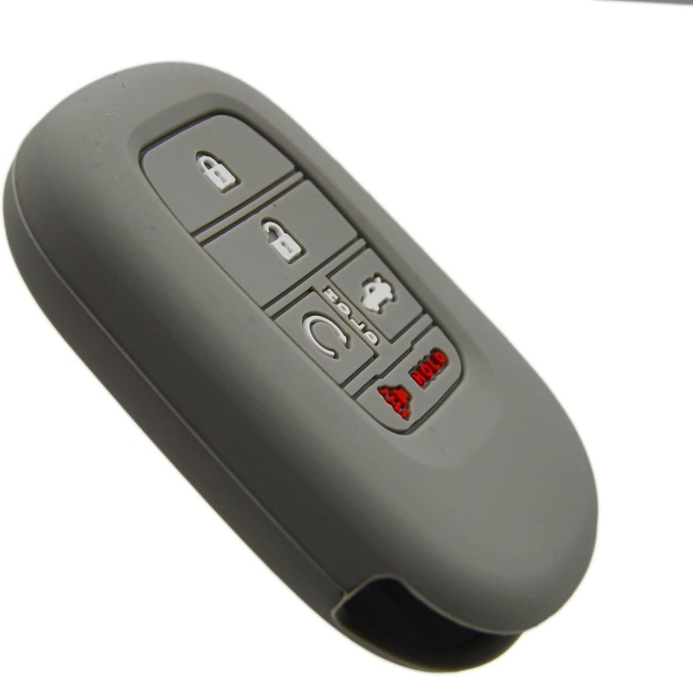 Silicone Keyless Entry Remote Control Key Fob Cover Case Protector Black+Gray