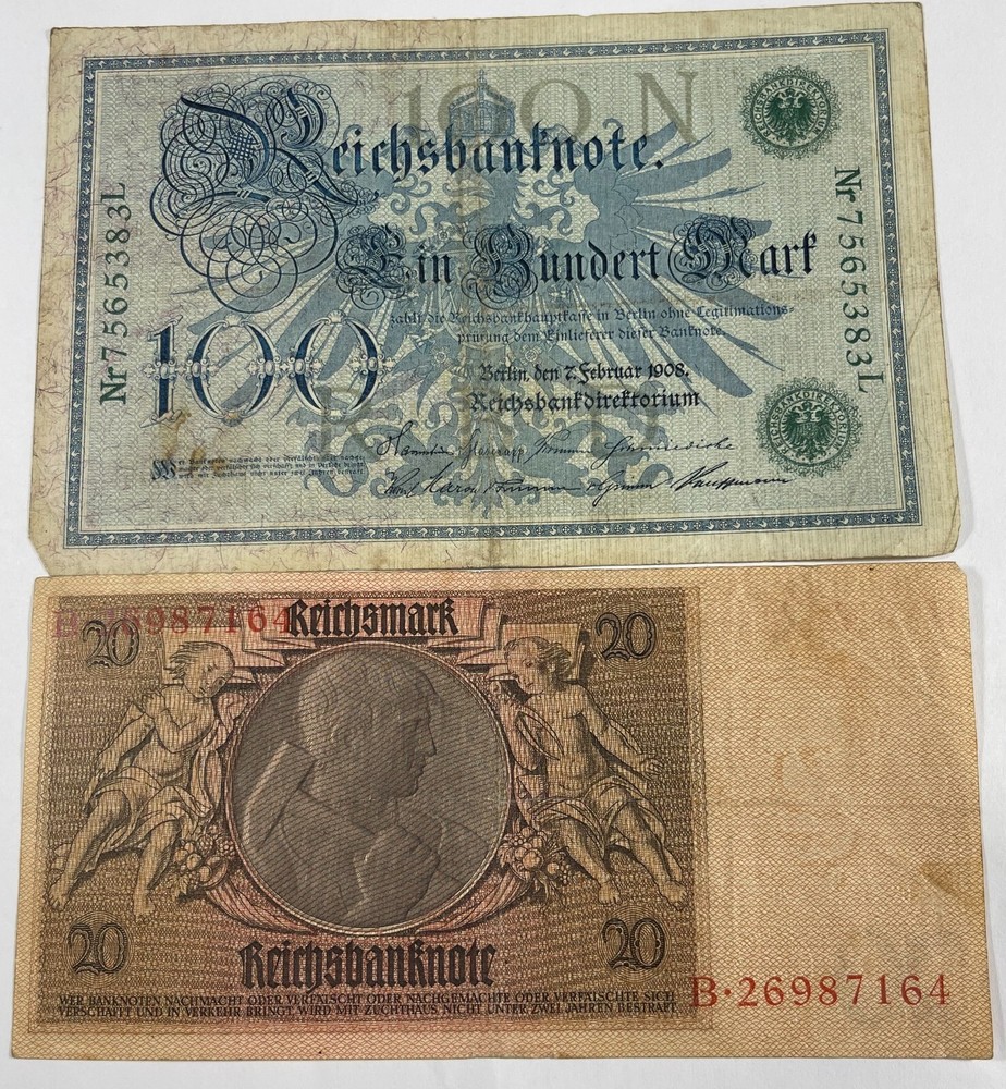 Germany 7 Diff. old notes mixed grades (#757)