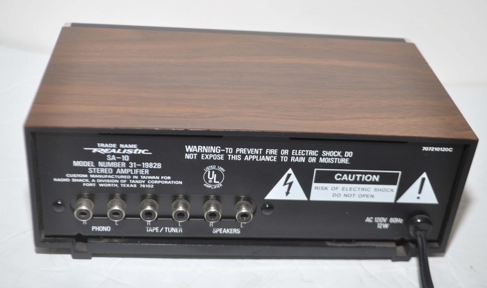 Realistic SA-10 Solid State Stereo Amplifier Model 31-1982B