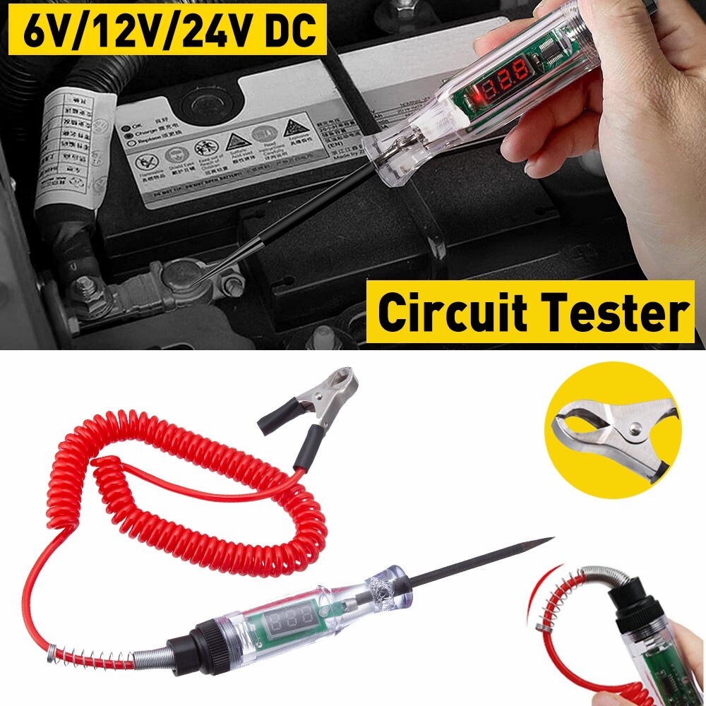 Car Auto 6-24V Power Probe Circuit Electrical Digital Tester Test Device System