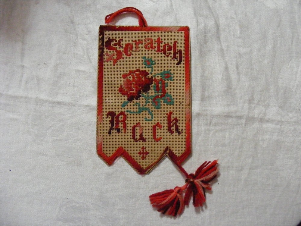 Vintage Cross Stitched Hanging Match Striker