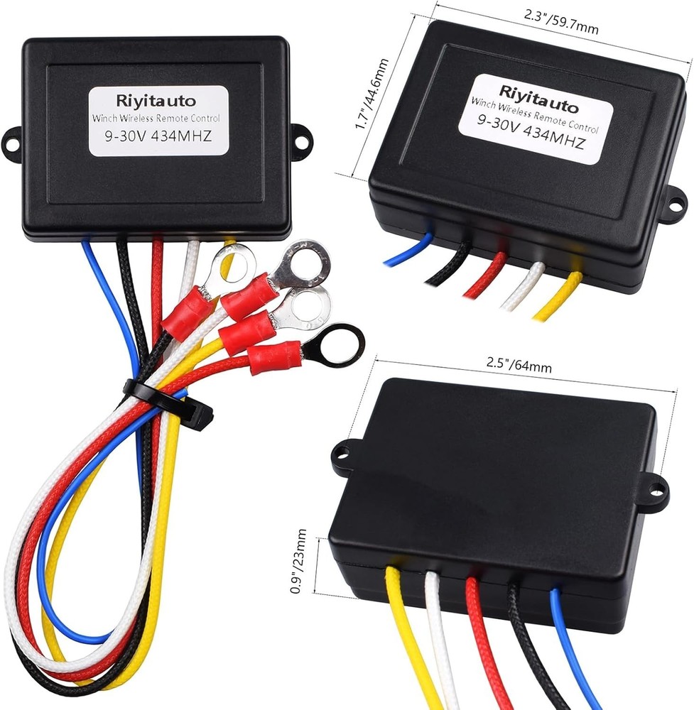 Riyitauto Wireless Winch Remote Control Black-dump trailer wireless remote