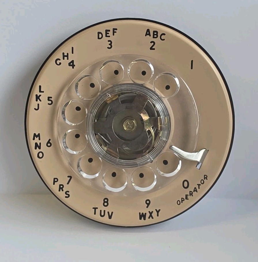 Itt Beige Rotary Phone Dial Replacement  NOS
