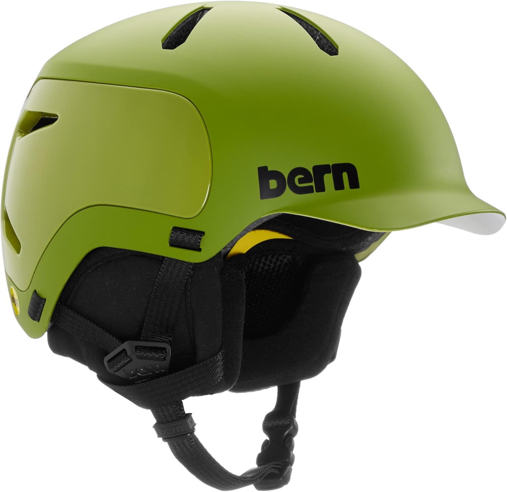 BERN, Watts 2.0 MIPS Snow Helmet, Matte Green, Small