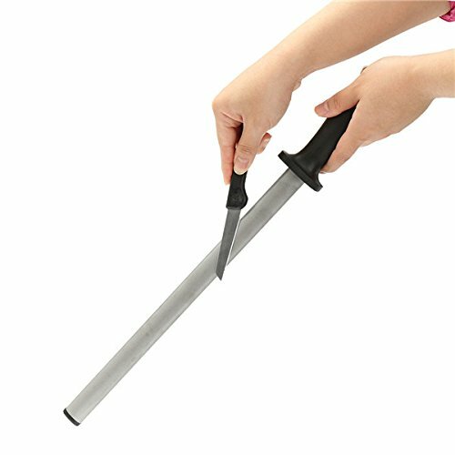 Home Chef Professional Diamond Knife Sharpener Rod 10" Sharpening Kitchen Tool