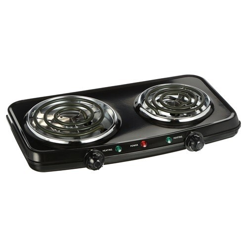 Mainstays Portable Double Burner and Hot Plate, 120V~ 1800W