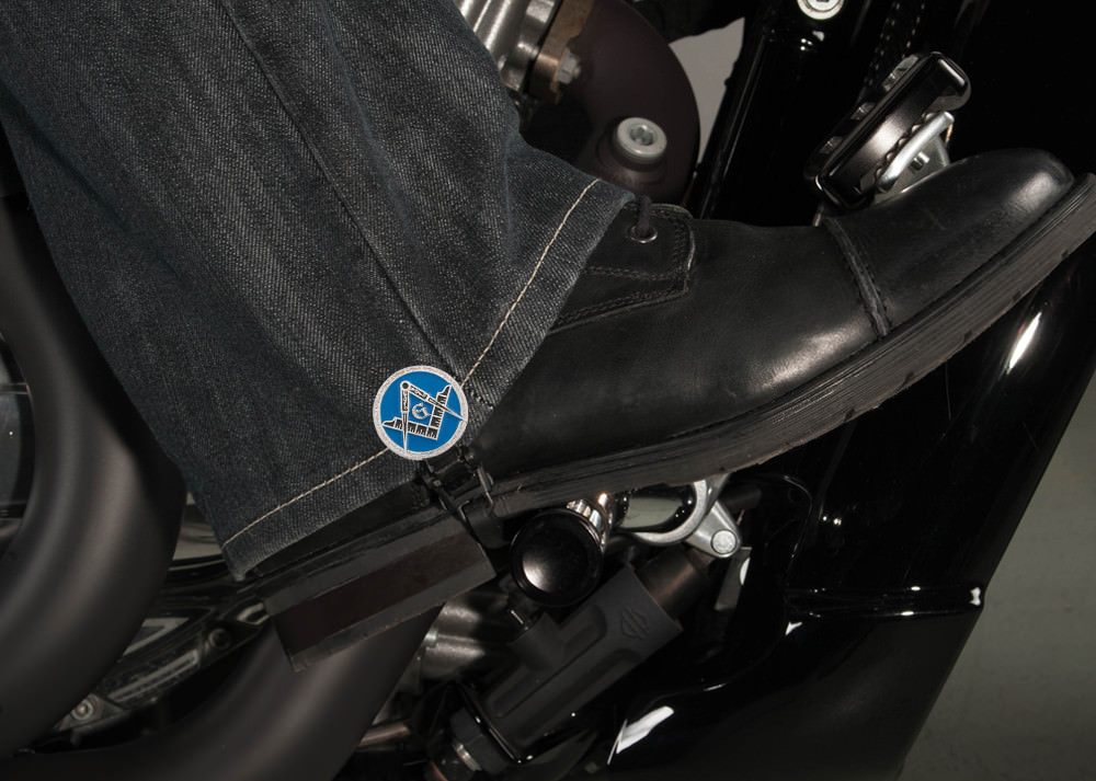 6" Freemasons Biker Boot Straps