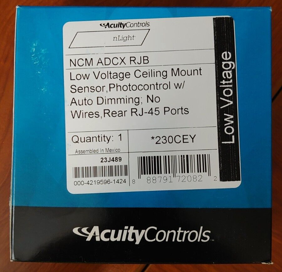 Acuity NCM ADCX RJB Low Voltage Ceiling Mount Sensor