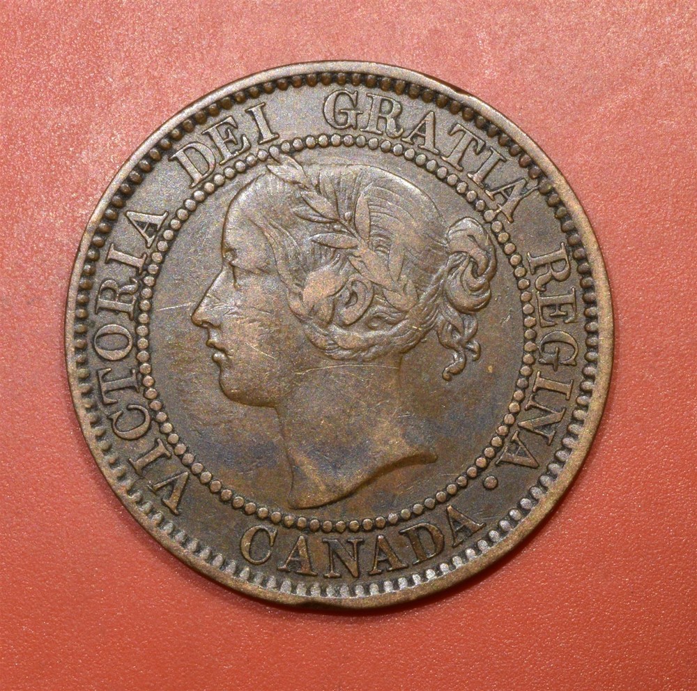 1858 KEY Canada Large Cent "VF/XF"