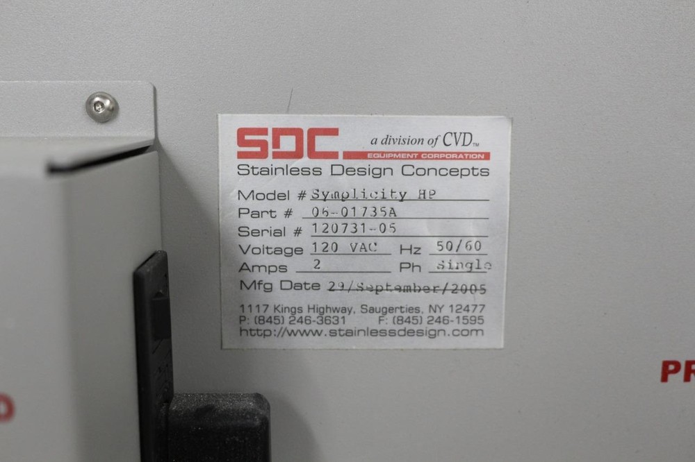 SDC SymplicityHP Semi-auto High-Purity Gas Panel