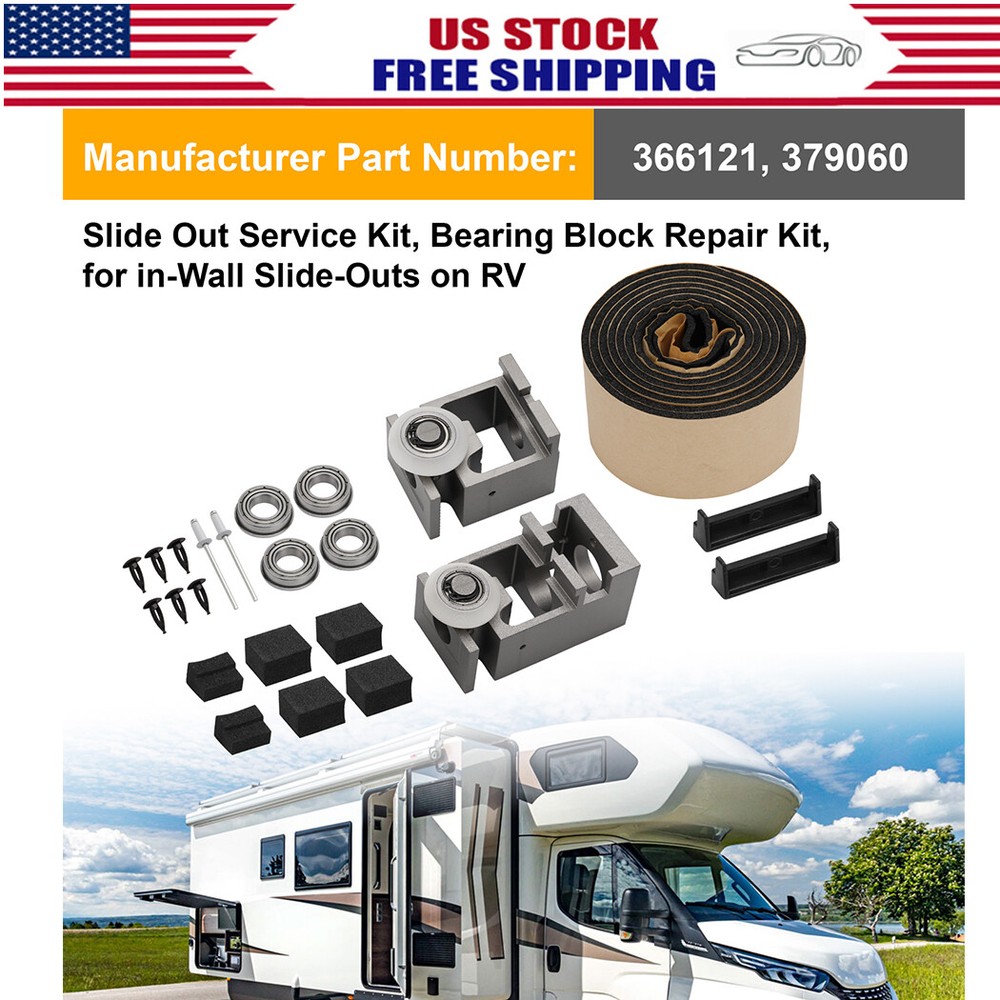 Standard Repair Kit For RV In-Wall Slide-Out 366121 and Standard Bearing Block