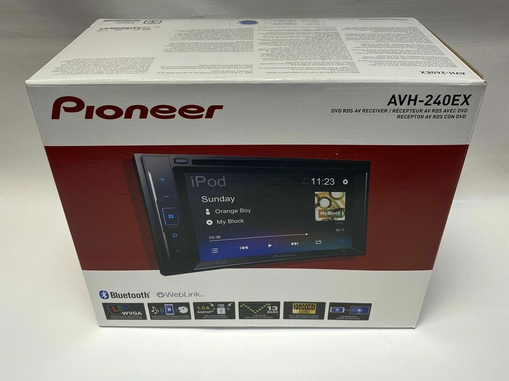 Pioneer AVH-240EX Bluetooth 6.2" DVD Player Android iPhone CD AM FM USB Aux 6-Ch
