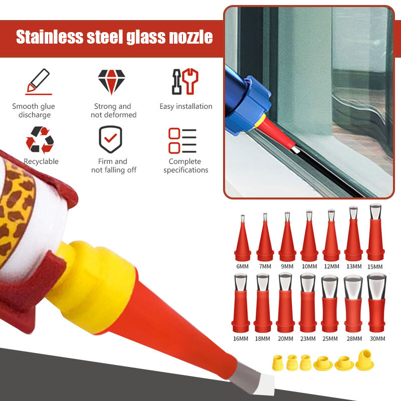 20 Pcs Rubber Nozzle Tool Kit Reusable Universal Integrated Rubber Nozzle Tool